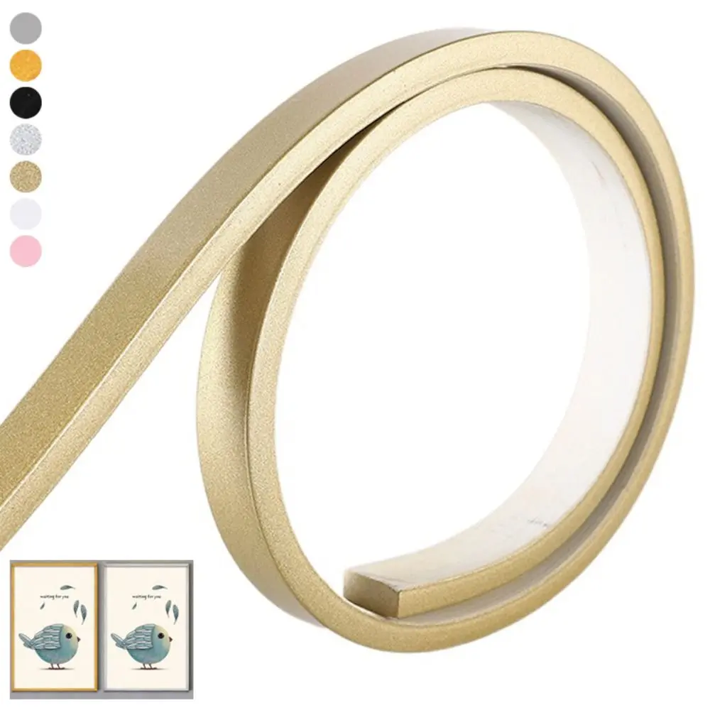 Modern Style Self-Adhesive Wall Molding Trim Peel and Stick PVC Paneling Strip 5m Flexible Tile Edge Trim TV Background