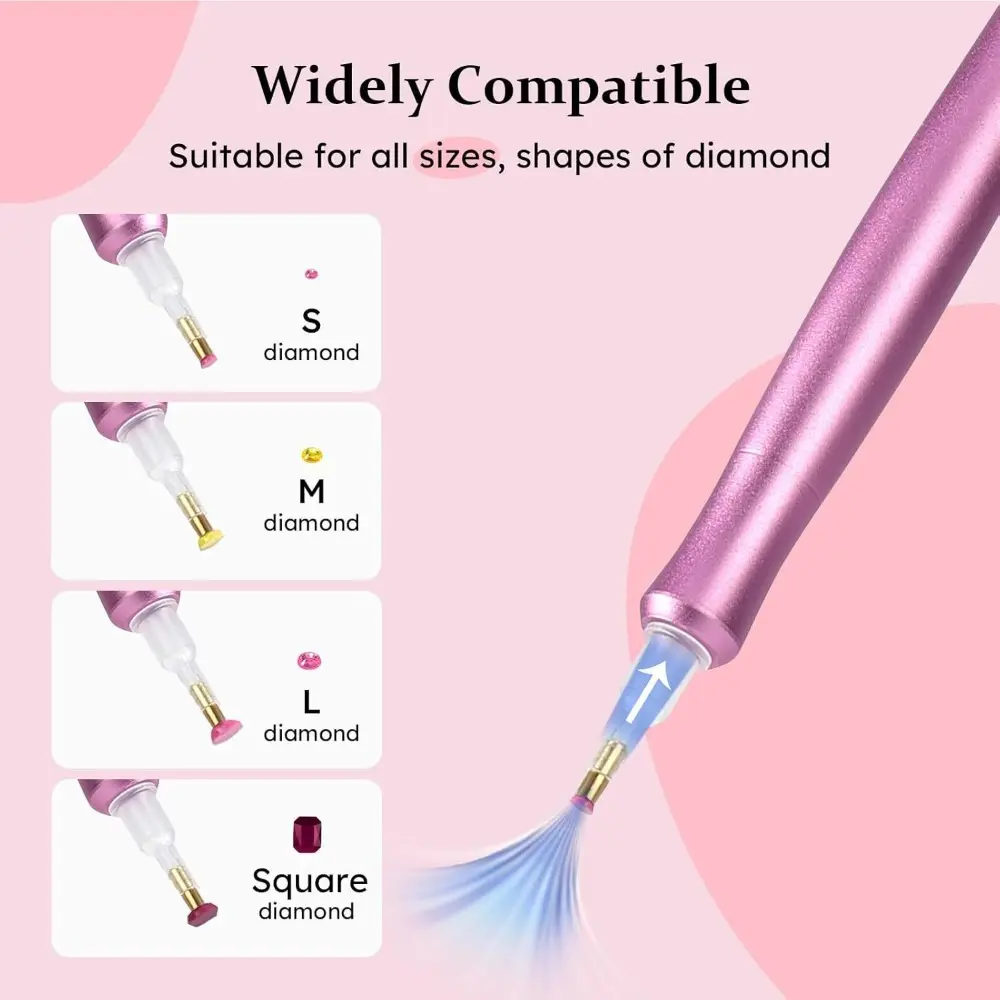 DIY Craft Vacuum Diamond Painting Pen Kits Beading Plates Long-lasting and Stable Electric Diamond Suction Tool USB Cable