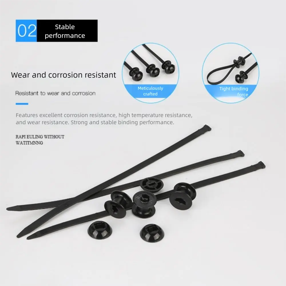 Multipurpose Nylon Universal Cable Tie Buckle Self-Locking Nylon Buckle Airplane Head Tie Cable Tie Retainer