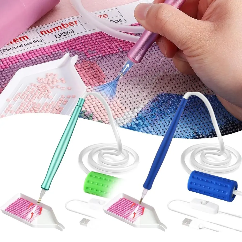 DIY Craft Vacuum Diamond Painting Pen Kits Beading Plates Long-lasting and Stable Electric Diamond Suction Tool USB Cable