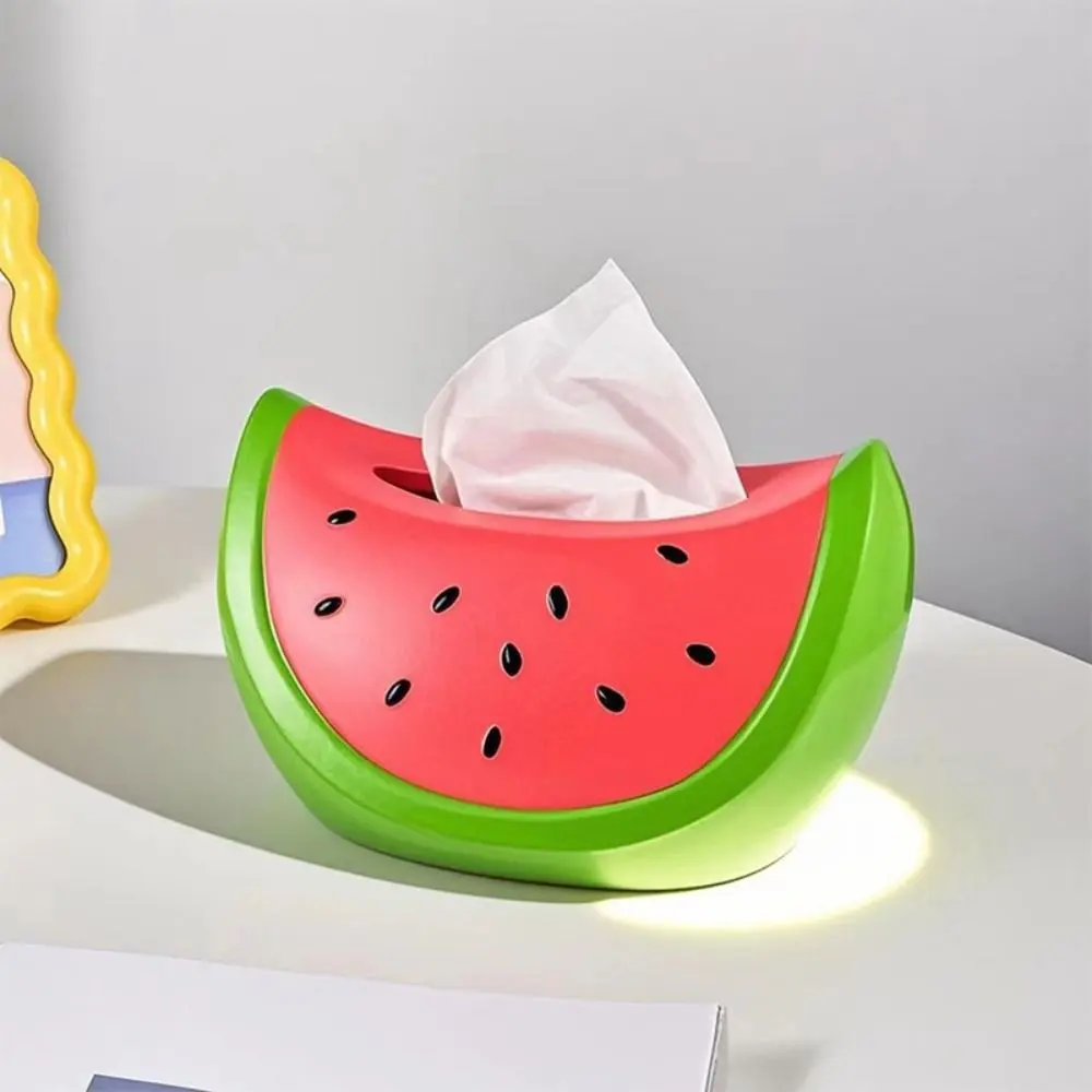 New Durable Watermelon Tissue Box VINYL Creative Desktop Napkin Box Unique Toilet Tissue Box Home Decoration