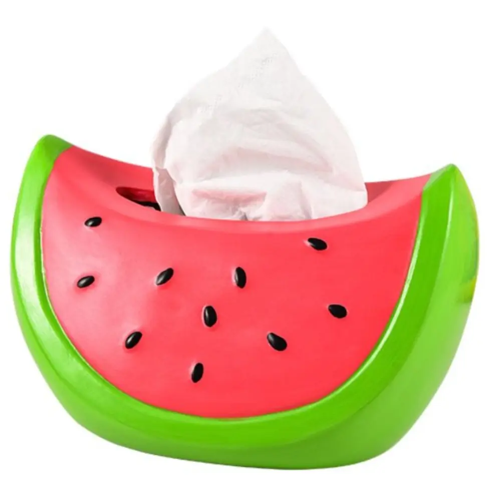 New Durable Watermelon Tissue Box VINYL Creative Desktop Napkin Box Unique Toilet Tissue Box Home Decoration