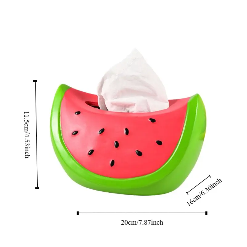 New Durable Watermelon Tissue Box VINYL Creative Desktop Napkin Box Unique Toilet Tissue Box Home Decoration