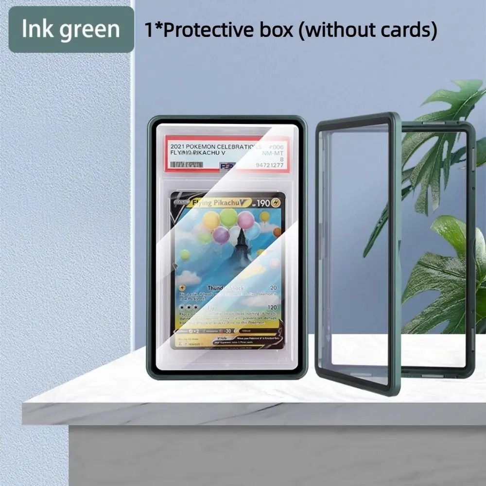 Aluminium Frame PSA/CGC Graded Cards Protector Transparent Double-sided Glass Card Protective Case Durable UV Protection
