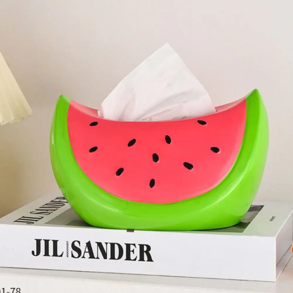 New Durable Watermelon Tissue Box VINYL Creative Desktop Napkin Box Unique Toilet Tissue Box Home Decoration