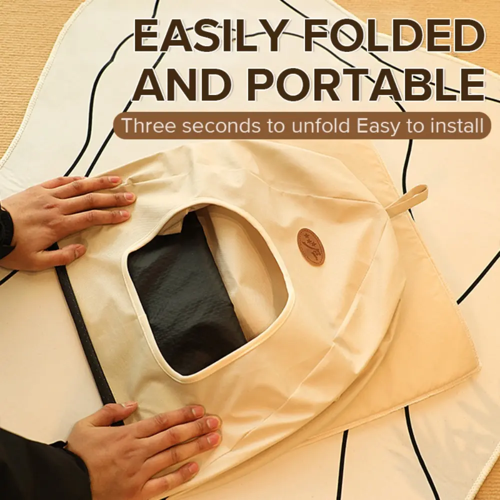 Cute Foldable Pet Cat Tent Closed Design Large Cat House Breathable Double Sided Pet Kennel Indoor Use