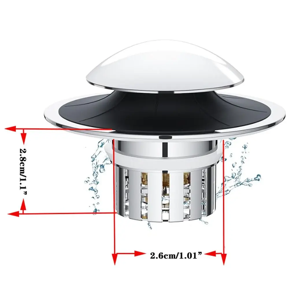 Anti-Odor Basin Drain Stopper Anti-clogging Deodorant Core Sink Strainer Insect-Proof Pop-Up Bounce Core Bathroom Kitchen
