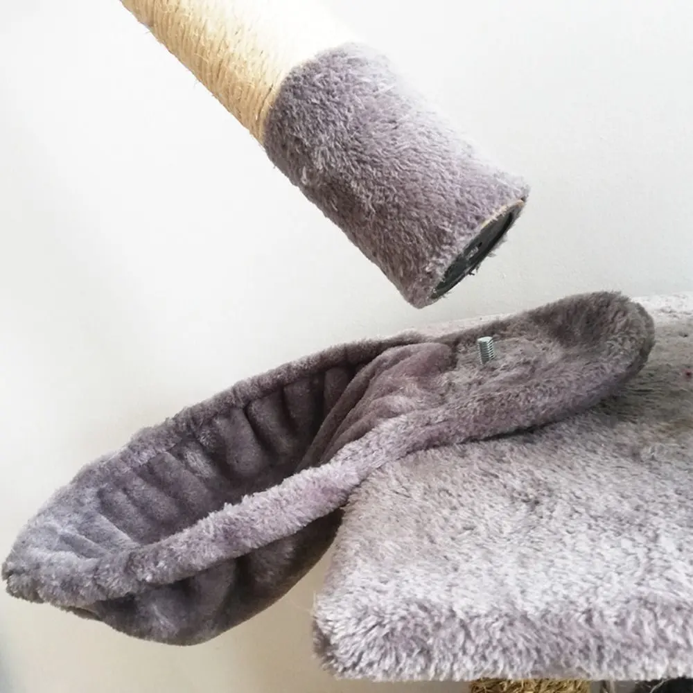 Space Saving Plush Cat Nest Spoon Shape Soft Cat Climbing Frame Accessories Comfortable Cat Hammock Cat