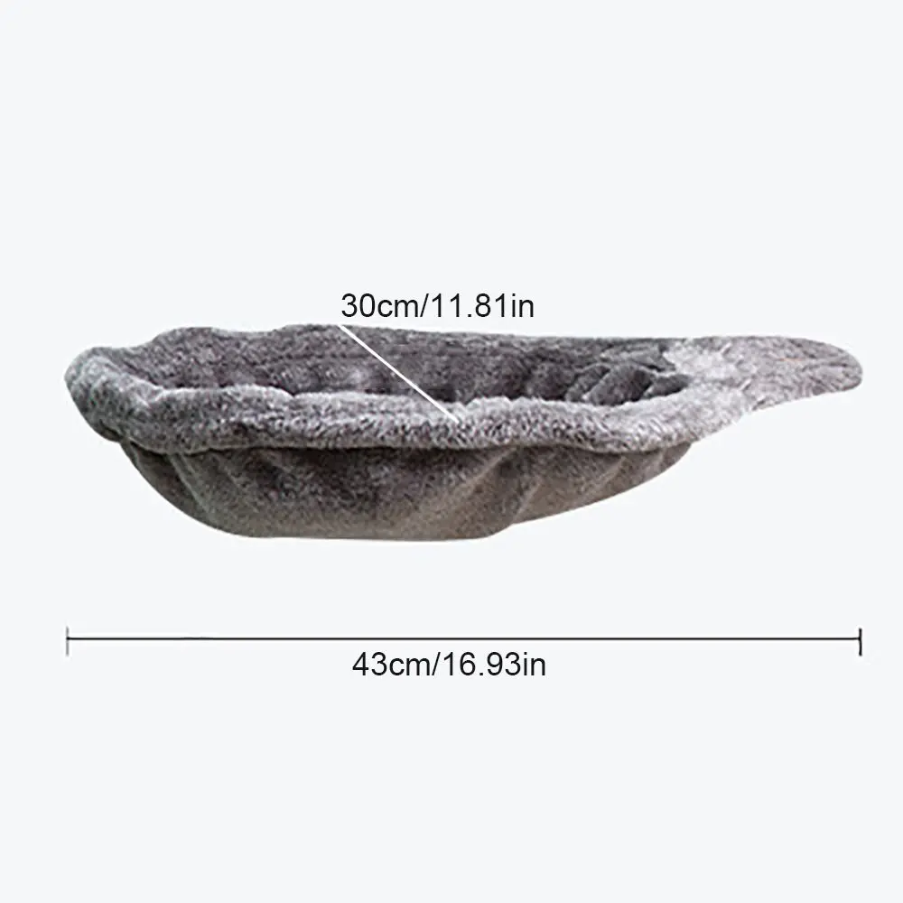 Space Saving Plush Cat Nest Spoon Shape Soft Cat Climbing Frame Accessories Comfortable Cat Hammock Cat