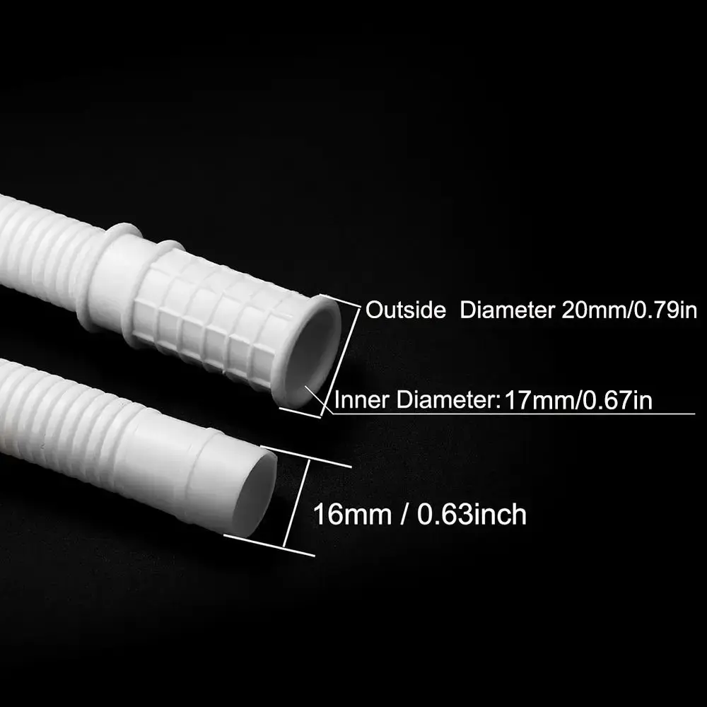 New Plastic Air Conditioner Drain Hose White Thickened Washing Machine Tube 1-5M Extension Pipe