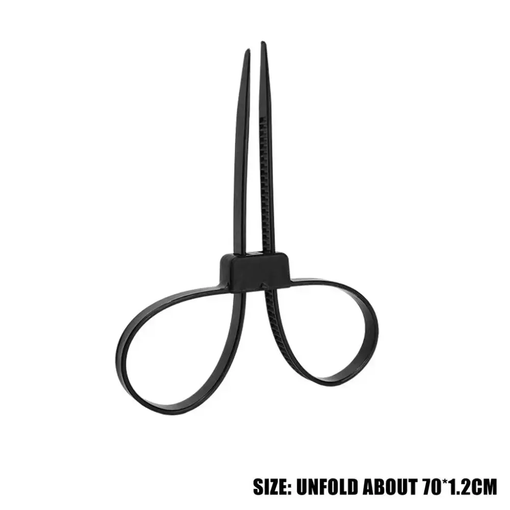Gifts 12MMx700MM Nylon Cable Tie Self-Locking Plastic Butterfly Black White Home Rope Versatile Double Buckle Cable Ties