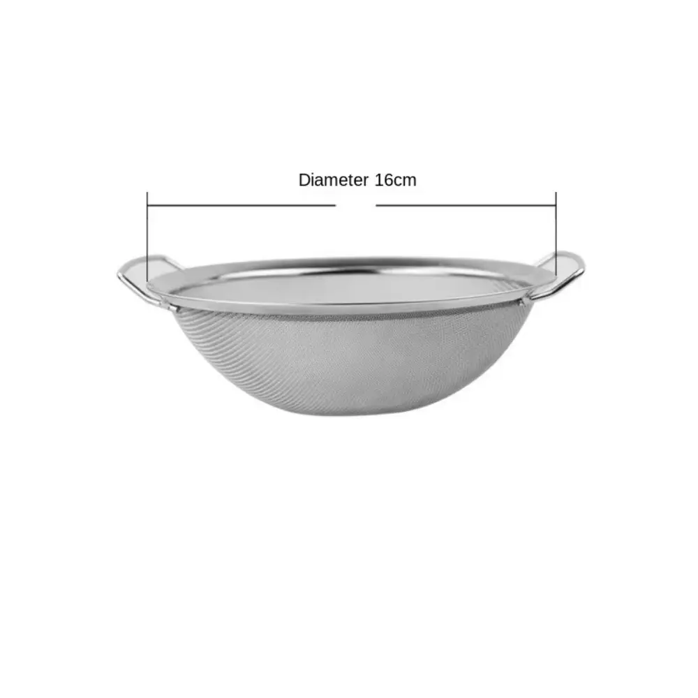 Stainless Steel Strainer Basket Large Multi-size Juice Rice Flour Sieve with Double Handles Fine Mesh Food Filter Drainer