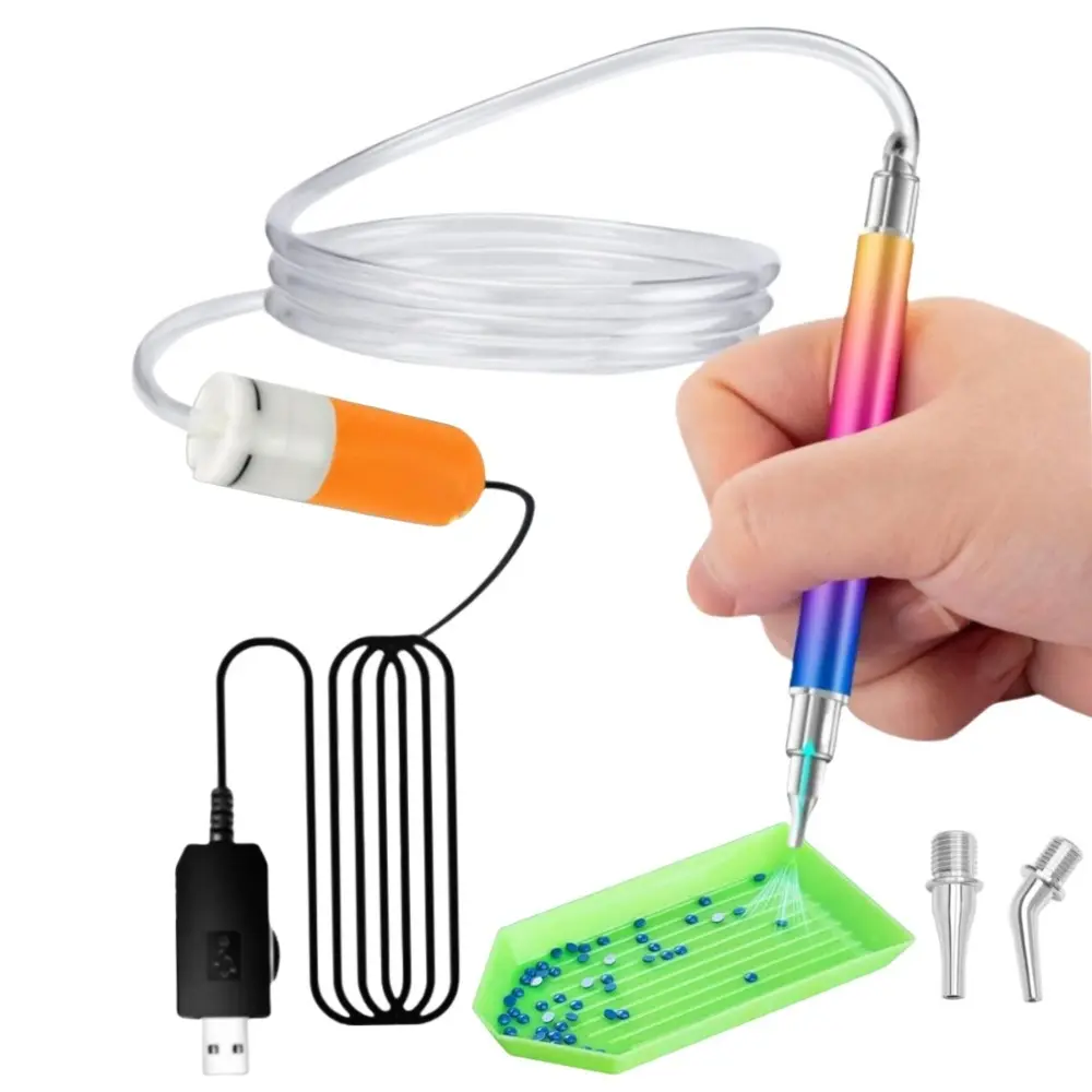 DIY Craft Vacuum Diamond Painting Pen Kits Long-lasting and Stable Beading Plates Electric Diamond Suction Tool USB Cable
