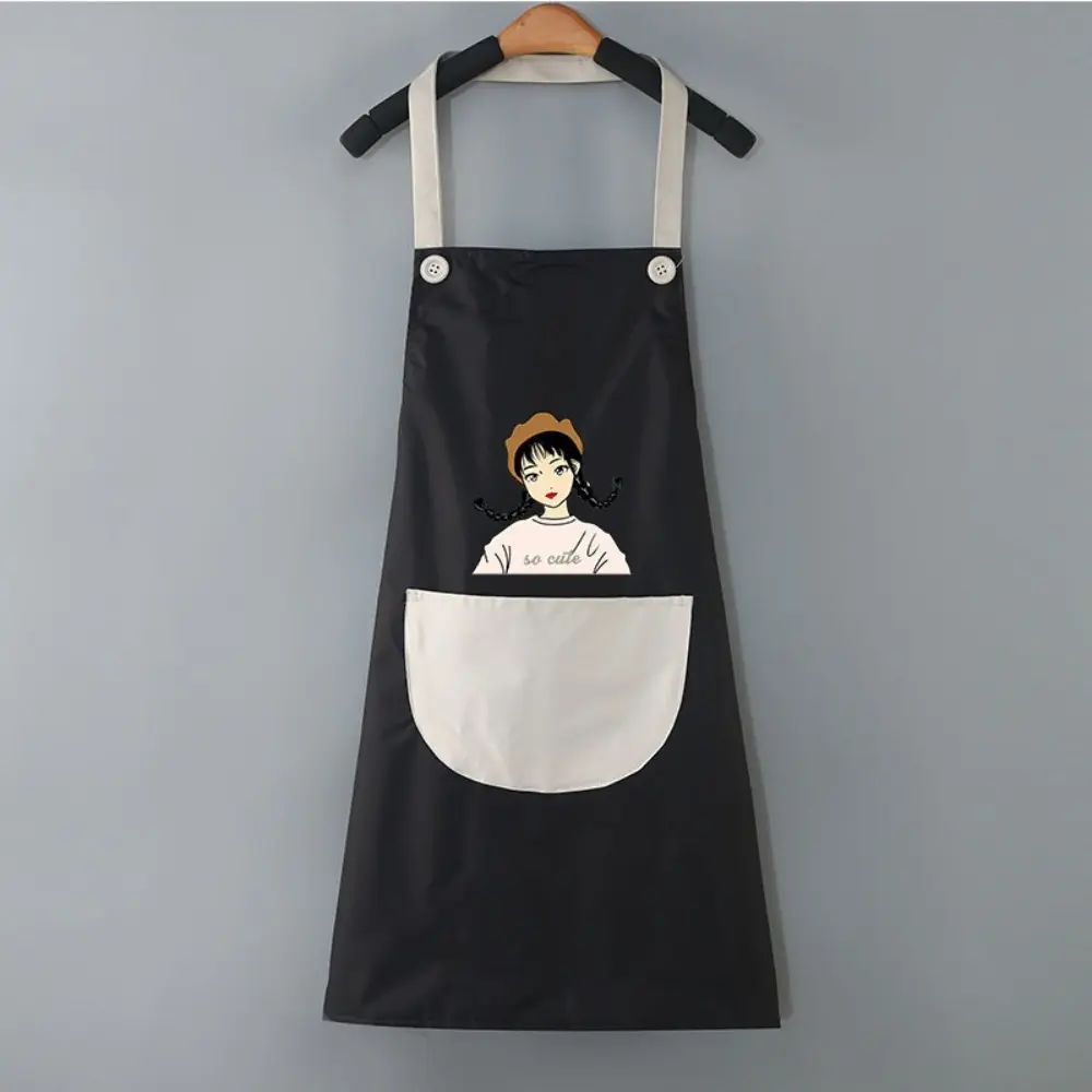 Fashion PVC Kitchen Apron Waterproof Sleeveless Kitchen Smock Household Oil-proof Catering Waiter Work Clothes