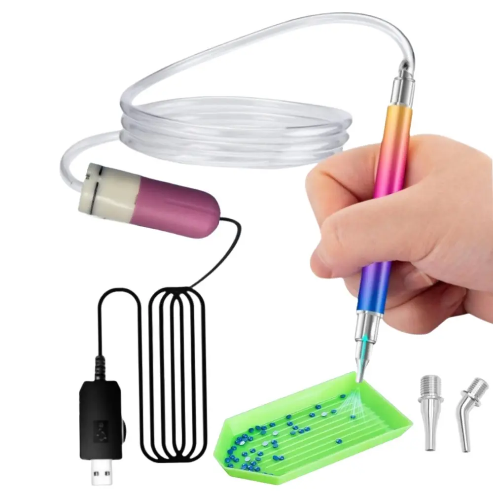 DIY Craft Vacuum Diamond Painting Pen Kits Long-lasting and Stable Beading Plates Electric Diamond Suction Tool USB Cable