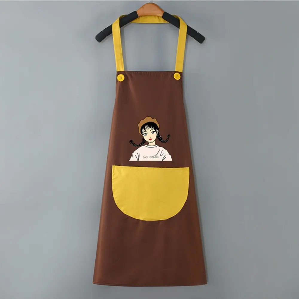 Fashion PVC Kitchen Apron Waterproof Sleeveless Kitchen Smock Household Oil-proof Catering Waiter Work Clothes