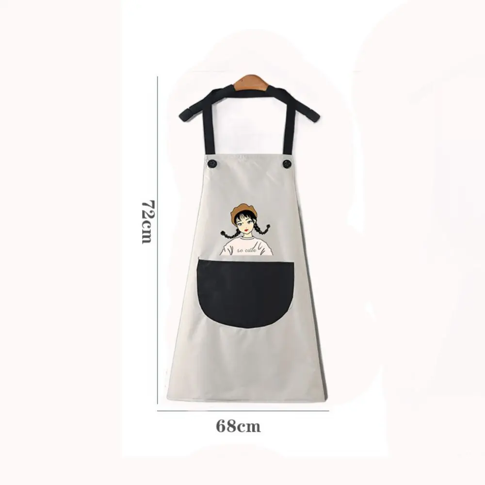 Fashion PVC Kitchen Apron Waterproof Sleeveless Kitchen Smock Household Oil-proof Catering Waiter Work Clothes