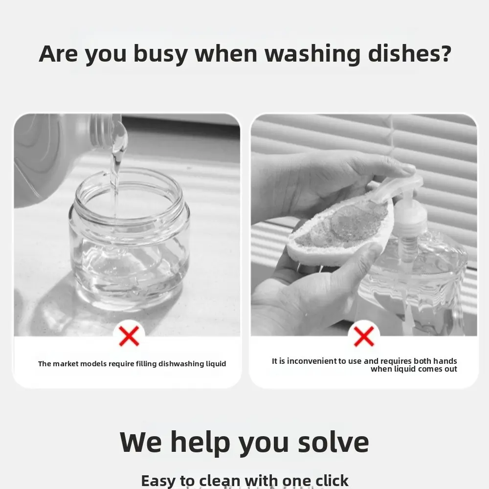 Portable Dishwashing Liquid Presser Dishwashing Liquid Dispensing Tool Multi-function Liquid Artifact