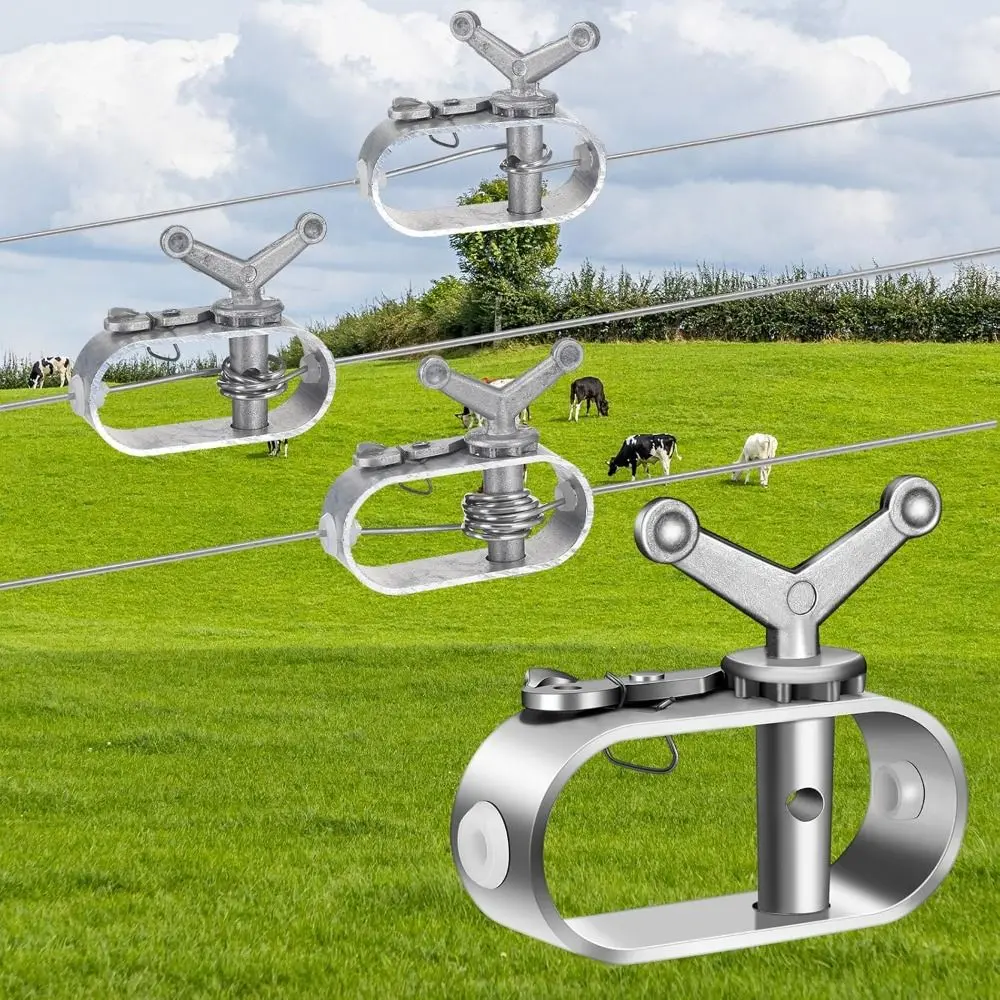 New Heavy Duty Wire Tightener Silver Galvanised Cable Tensioner Electric Fence Tightener Farm