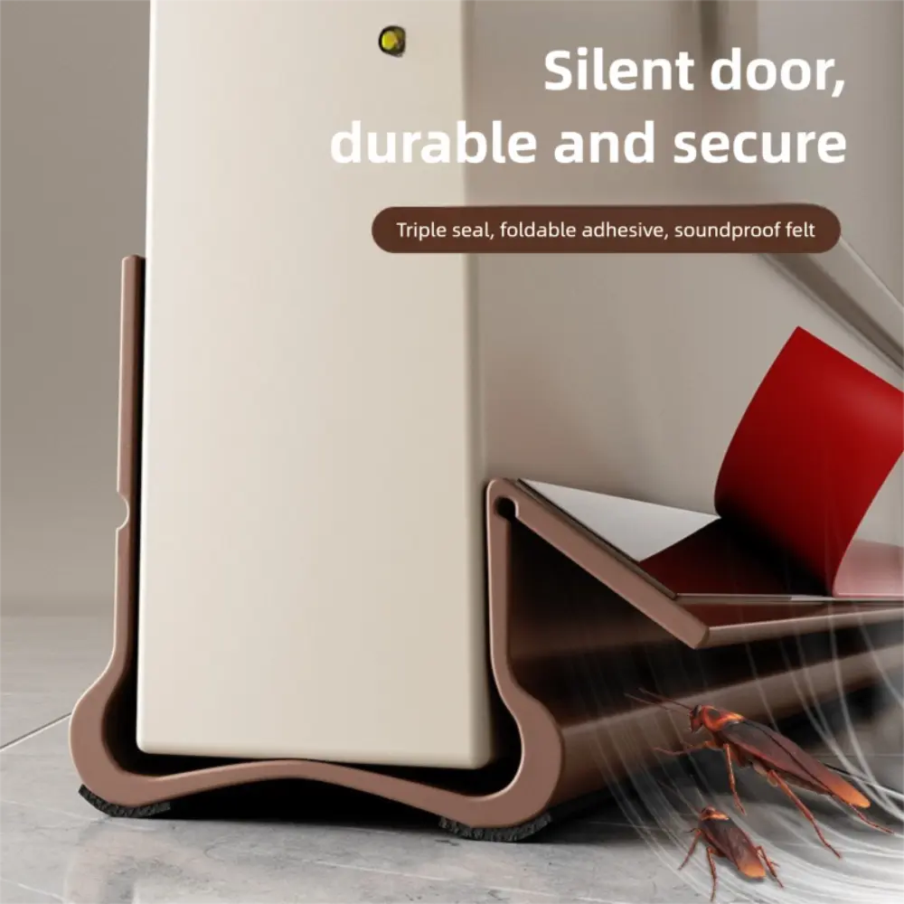 Noise Reduction Door Draft Stopper Self-adhesive Insect Prevention Door Bottom Sealing Strip PVC Thickened Weather Stripping