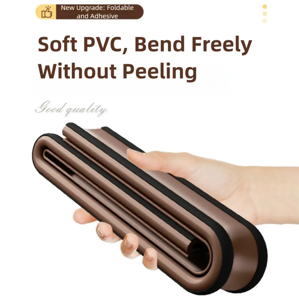 Noise Reduction Door Draft Stopper Self-adhesive Insect Prevention Door Bottom Sealing Strip PVC Thickened Weather Stripping