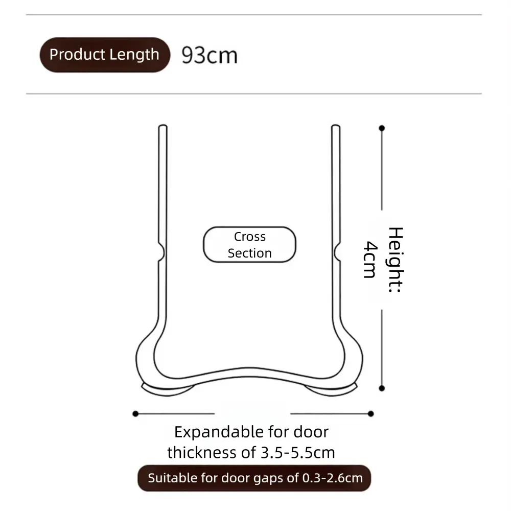 Noise Reduction Door Draft Stopper Self-adhesive Insect Prevention Door Bottom Sealing Strip PVC Thickened Weather Stripping