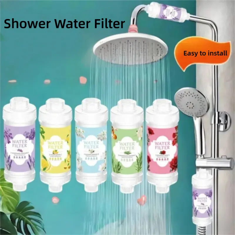 NEW Perfume Shower Filter Replaceable PP Shower Head Filter Water Softener Fragrance Shower Cartridge Bathroom Accessories