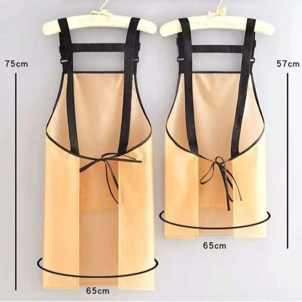 TPU Cooking Apron Oil Dirt Resistant Waterproof Gardening Aprons Large Pockets Adjustable Strap Coffee Overalls Kitchen Supplies