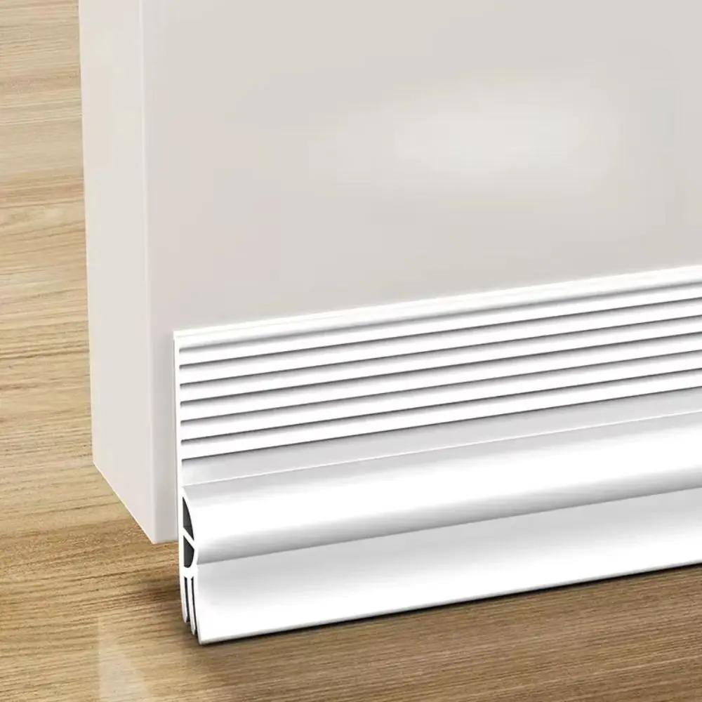 28/50mm Height Door Bottom Weatherstripping Dustproof Insectproof Door Draft Stopper Windproof Self-Adhesive Door Seal Strip