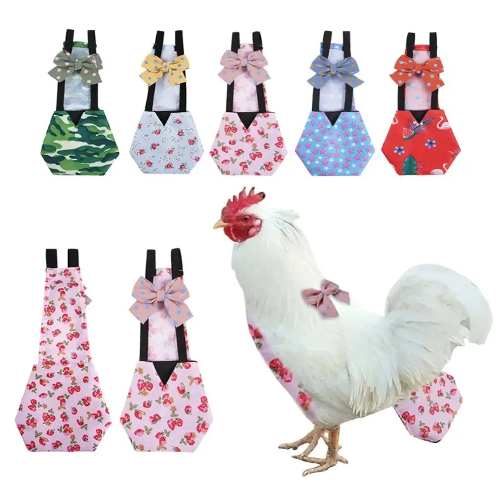 New Adjustable Poultry Diaper Reusable Breathable Duck Supplies Comfortable Bow Tie Duck Accessories Poultry Care