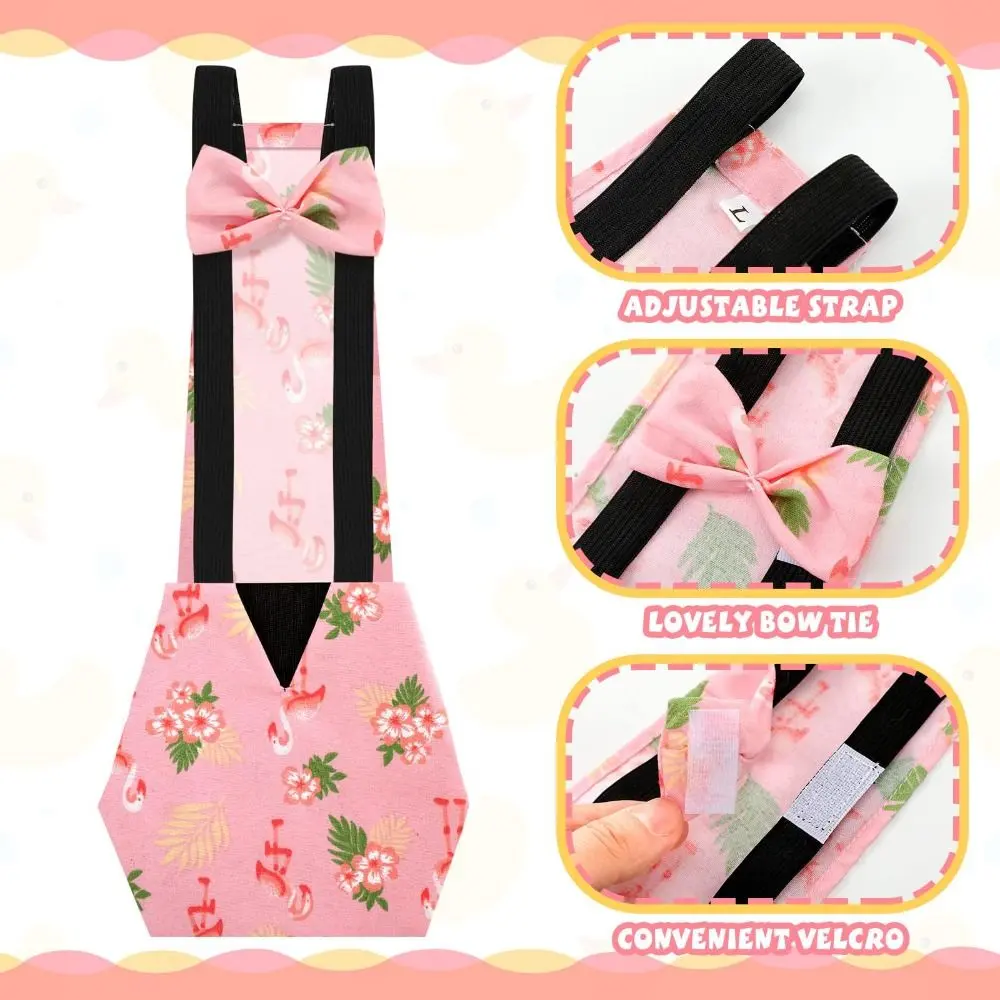 New Adjustable Poultry Diaper Reusable Breathable Duck Supplies Comfortable Bow Tie Duck Accessories Poultry Care
