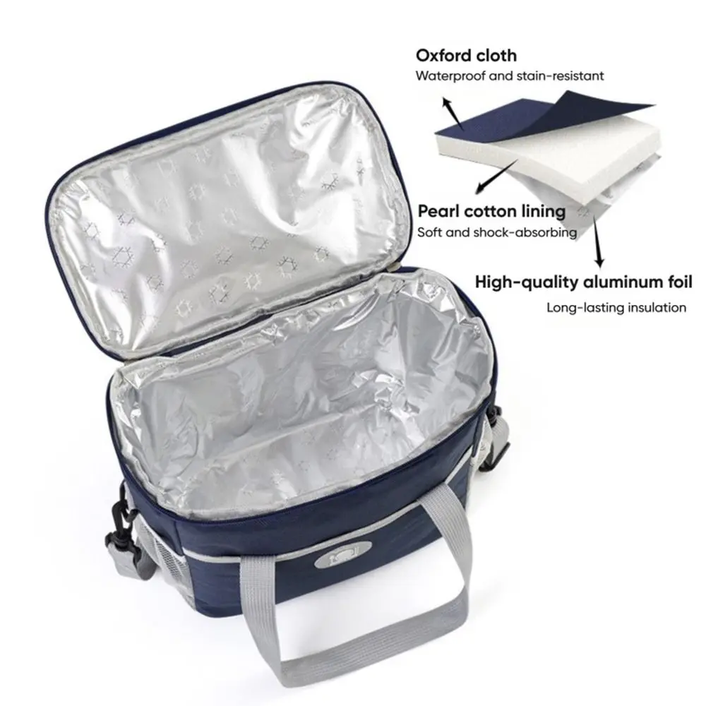 Thermal Portable Insulation Bag Leakproof Large Capacity Waterproof Picnic Box Multi-compartment Foldable