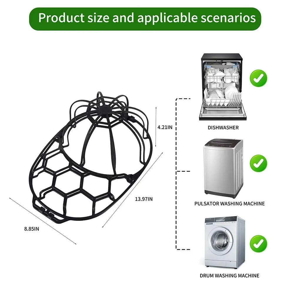 Protector Holder Baseball Cap Washing Cage Dishwasher Baseball Hat Washer Washing Hat Rack Baseball Cap Cleaning