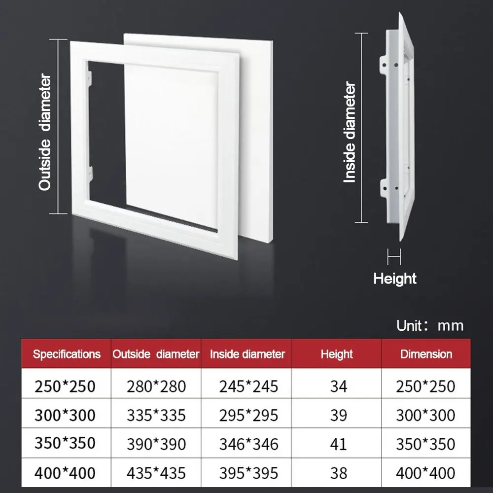 Door Latch White Access Panel Door Plastic Removable Inspection Hole Wall Access Doors Doors Wall Ceiling