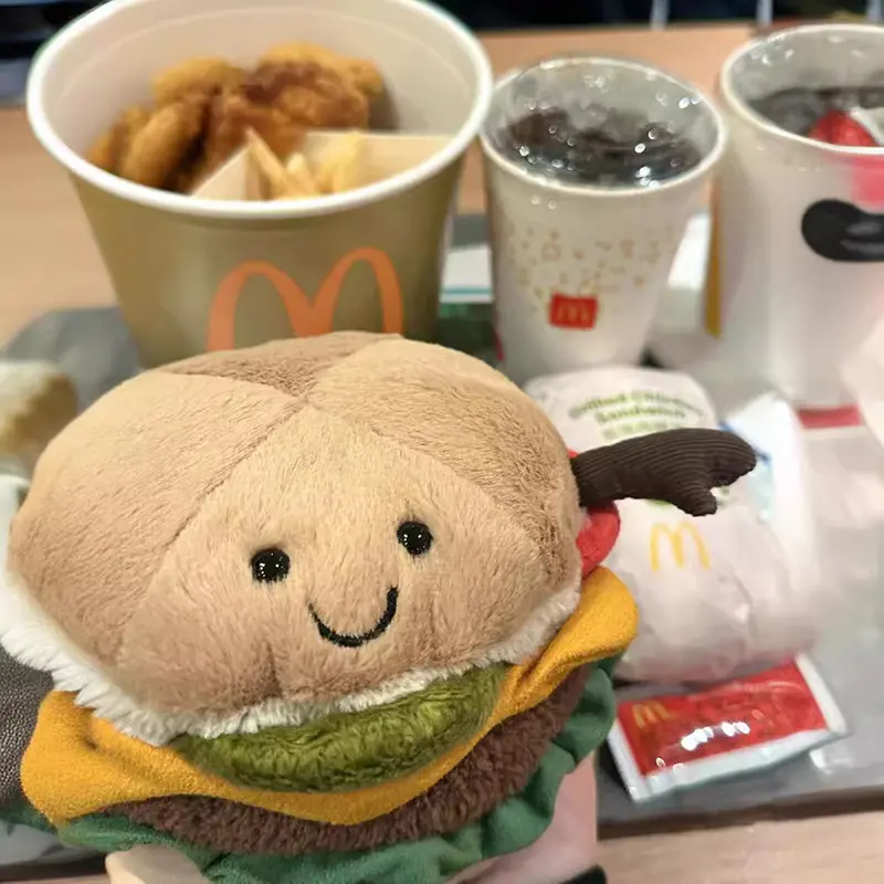 15cm Cute Cartoon Hamburger Taco Plush Toy Kids Creative Emotion Plush Toy Soft Fluffy Stuffed Doll Kids Birthday Holiday Gifts