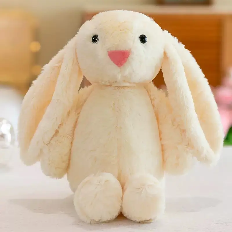 Cute Lop Rabbit Plush Toy Soft Stuffed Long Ears Bunny Doll Funny Baby's Sleeping Companion Delicate EasterDecor Kids Gift