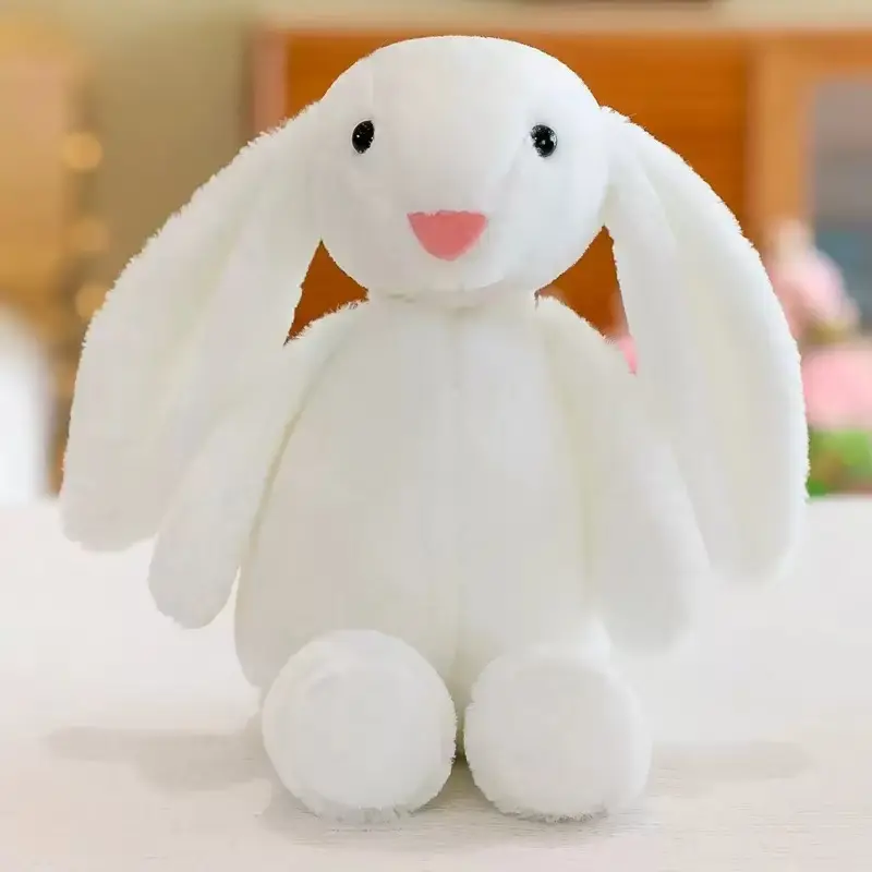 Cute Lop Rabbit Plush Toy Soft Stuffed Long Ears Bunny Doll Funny Baby's Sleeping Companion Delicate EasterDecor Kids Gift