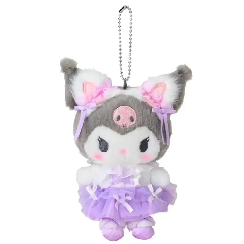 Kawaii Sanrio Kuromi Cinnamoroll Plush Toys Keychain Cartoon Hello Kitty My Sweet Piano Backpack Pendant Girls Birthday Gifts