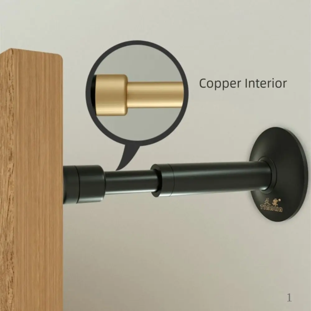 Hydraulic Buffer Door Stopper Wall-Mounted Silent Type Floor Door Stops Drill-Free Anti-Collision Wall Protector for Bedroom