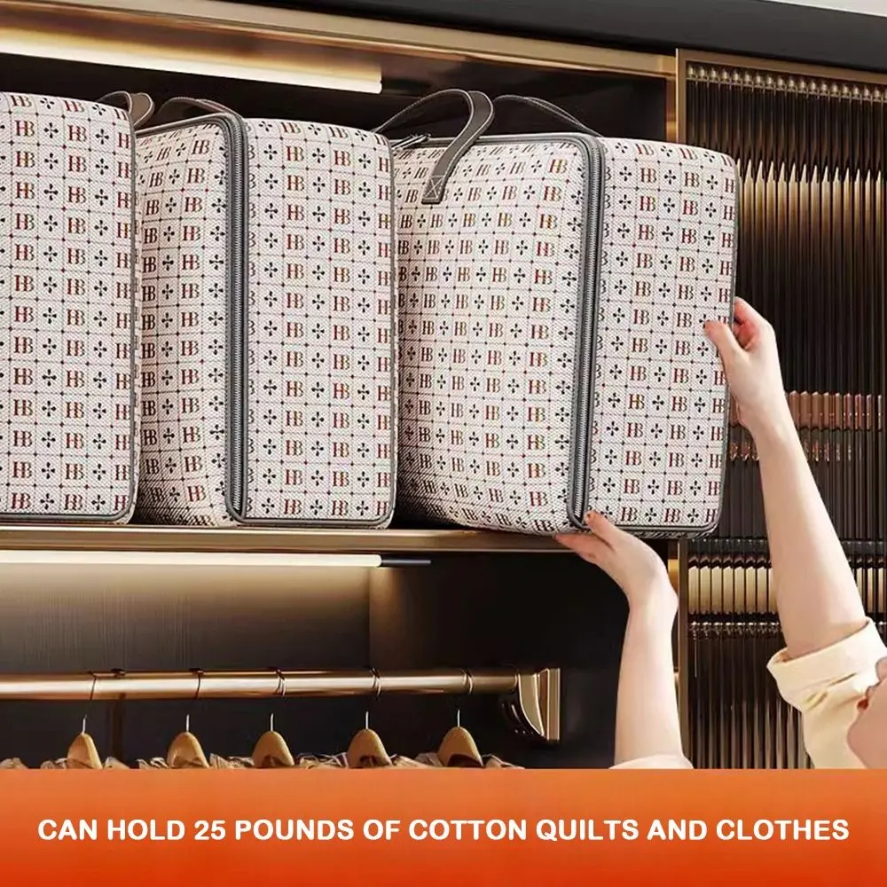 Extra Large Capacity Quilt Storage Bag Zippered Moisture-proof Clothes Storage Bins Dust Prevention Moving Bag