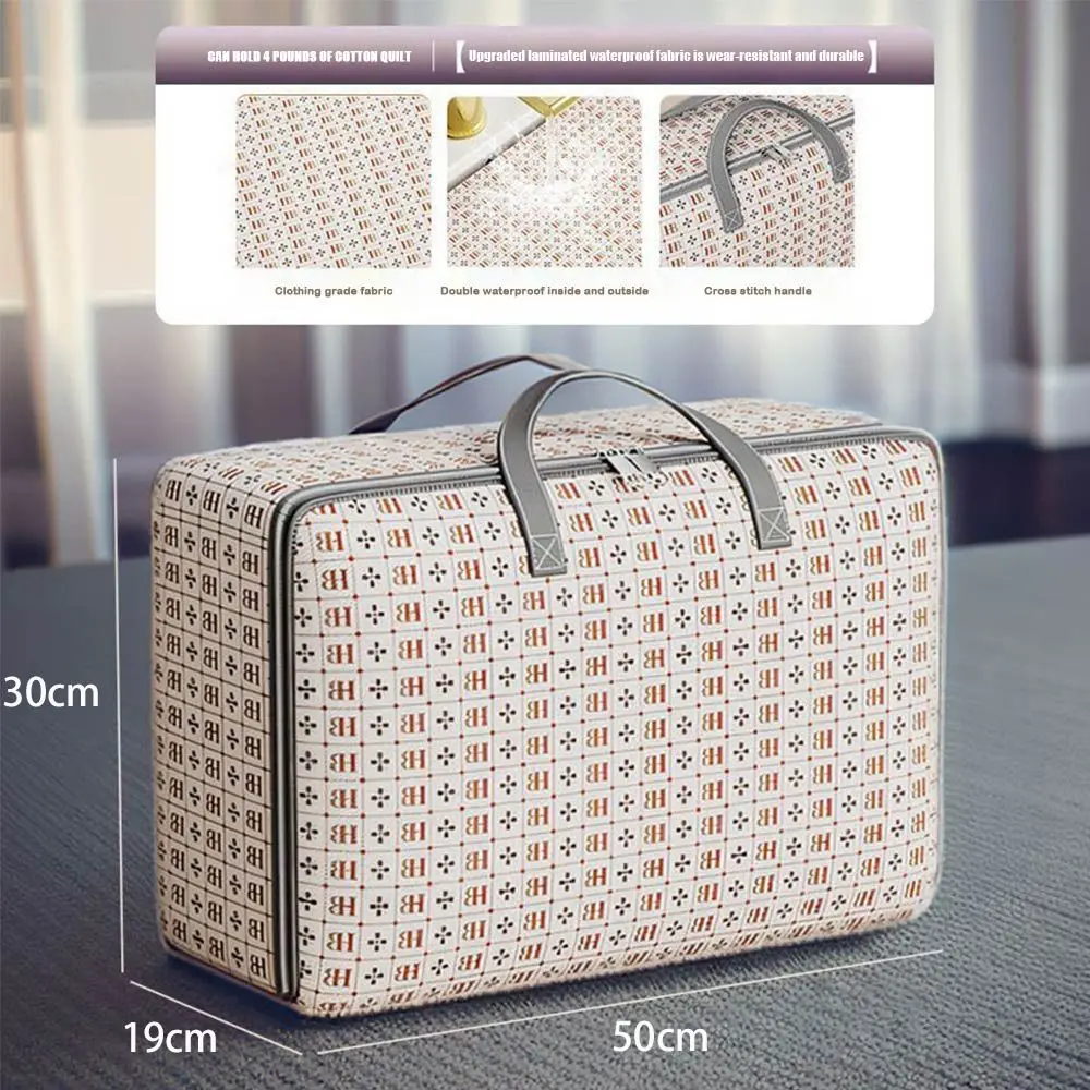 Extra Large Capacity Quilt Storage Bag Zippered Moisture-proof Clothes Storage Bins Dust Prevention Moving Bag
