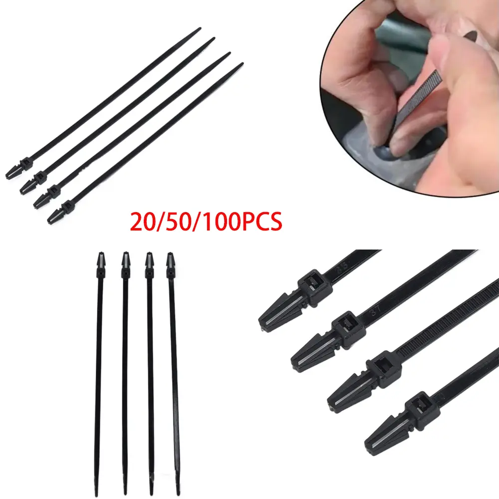 20/50100Pcs Nylon Cable Tie Buckle Practical Wedge-shaped Head Fastening Rings Universal Reusable Heavy Duty Nylon Zip Ties