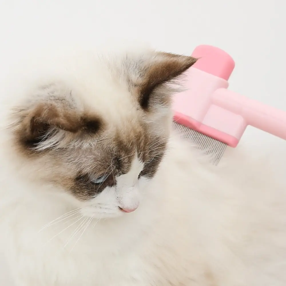 Portable Plastic Dog Comb Anti-tangling One Button Clean Cat Grooming Brush Washable Upgrade Massage Combs Pet Accessories