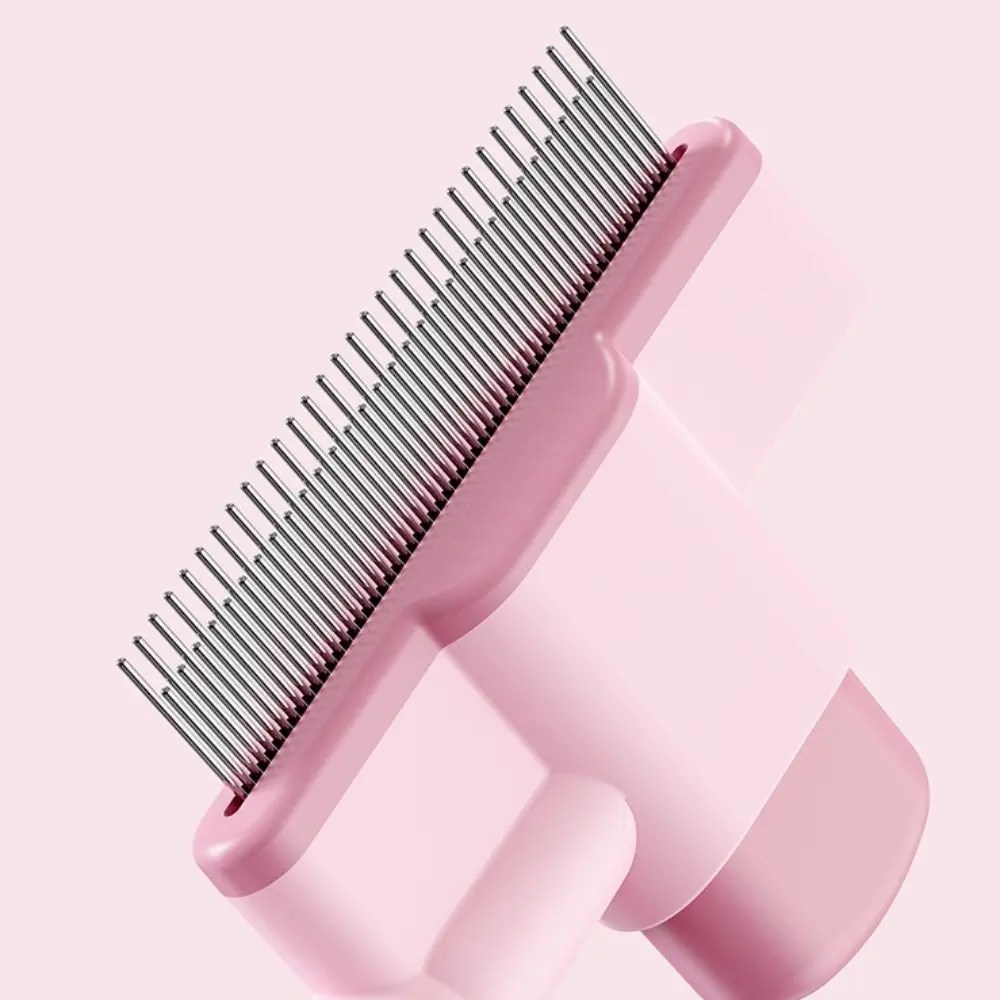Portable Plastic Dog Comb Anti-tangling One Button Clean Cat Grooming Brush Washable Upgrade Massage Combs Pet Accessories