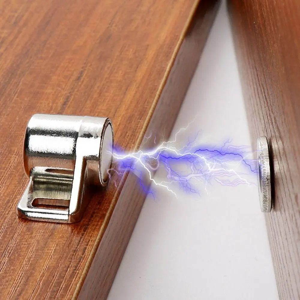 New Easy to Install Magnetic Door Stopper Zinc Alloy Thicken Wardrobe Stopper No Punching Latch Cabinet Catches Cupboard