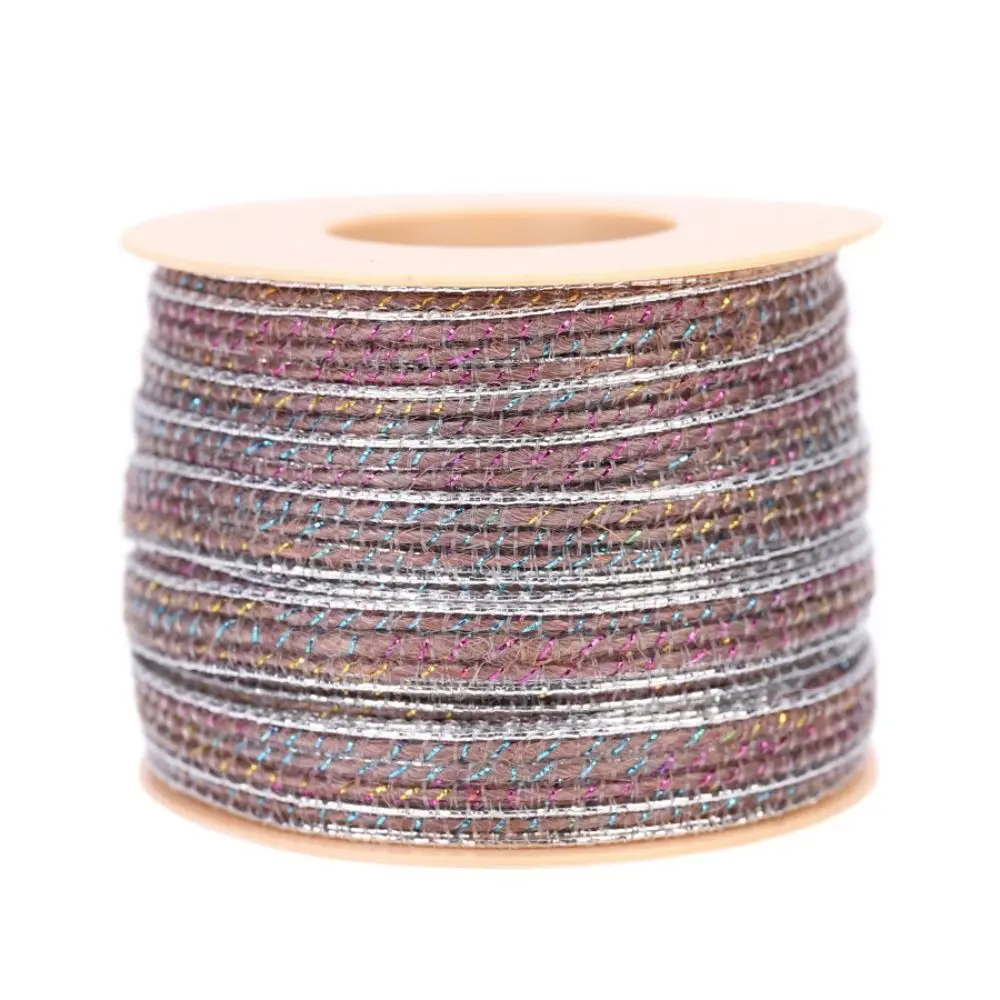 10M/Roll Retro Linen Ribbon Coarse Texture Shining Gift Wrapping Ribbon DIY Craft Satin Lace Wedding Decor Webbing Pendant
