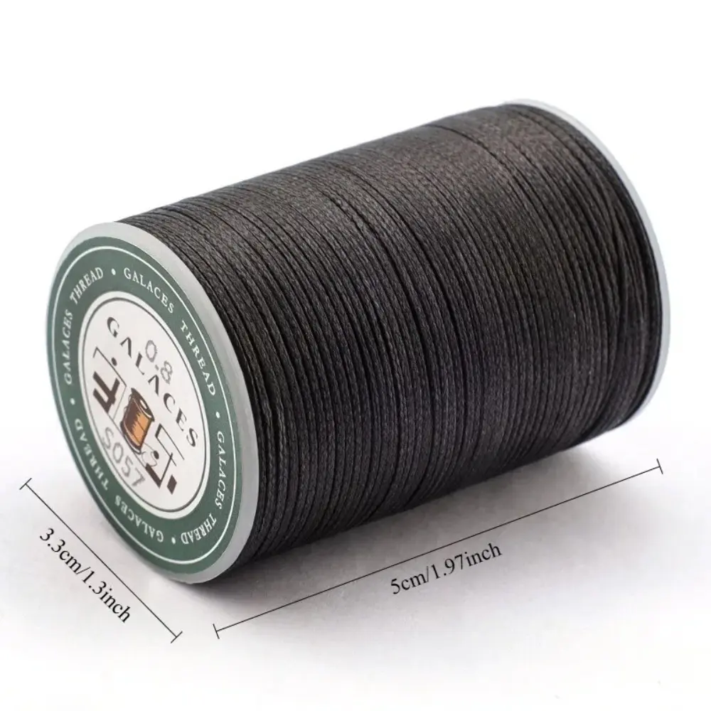 Sewing Accessories Flat Waxed Thread Polyester String 0.8mm 90m Leather Wax Stitching Thread Repair String Arts Craft Waxed Wire