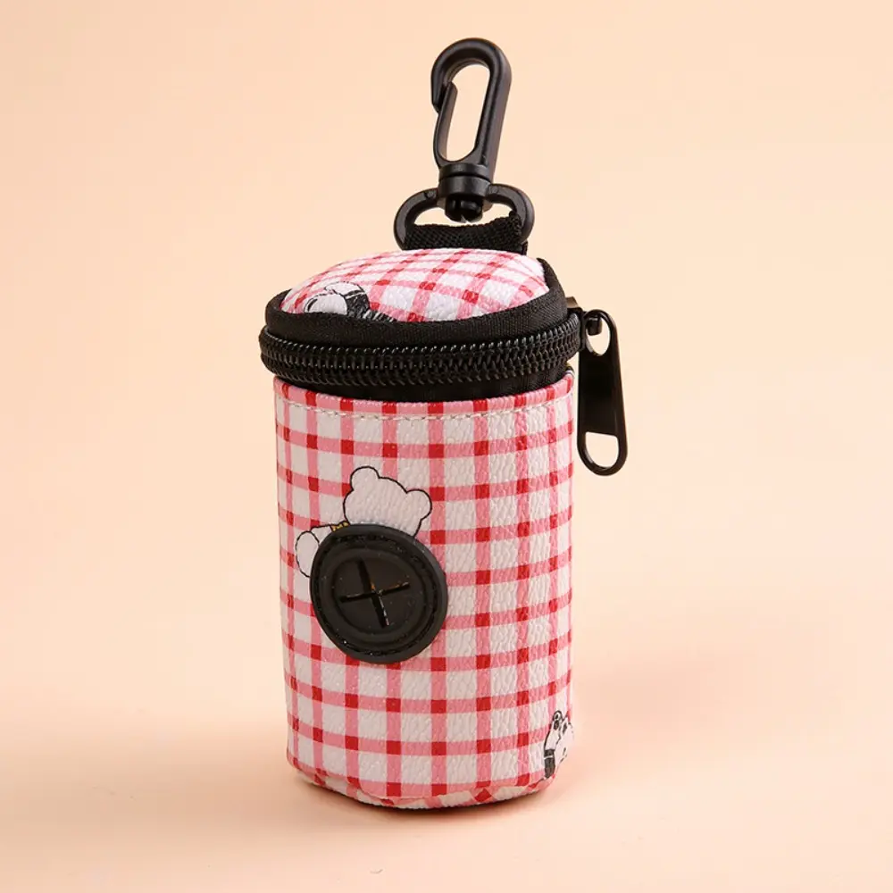 Hangable Dog Poop Bag Dispenser Zipper Portable Waste Bag Holder Dogs Walking Accessory Cute Garbage Bags Organizer Pet Supplies