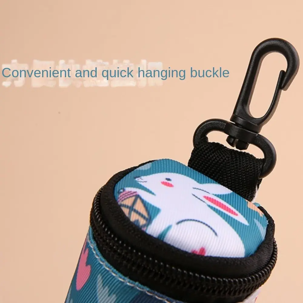 Hangable Dog Poop Bag Dispenser Zipper Portable Waste Bag Holder Dogs Walking Accessory Cute Garbage Bags Organizer Pet Supplies