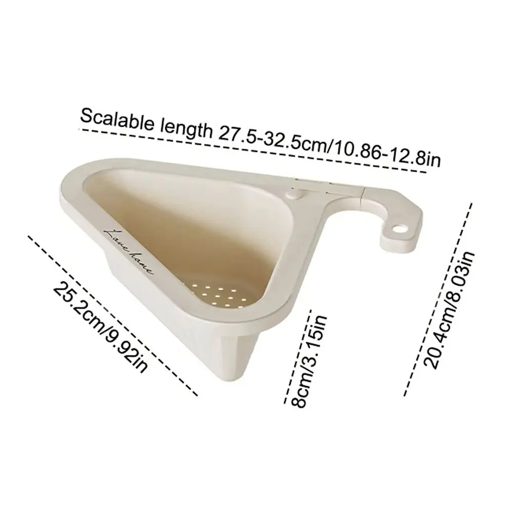 Gifts Triangle Kitchen Drain Basket Punch-free Portable Sink Retractable Rack Kitchen Accessories Vegetable Basin